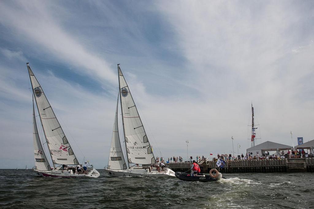 Great sailing conditions today at the end of Molo Pier, home of Sopot Match Race ©  Robert Hajduk / WMRT